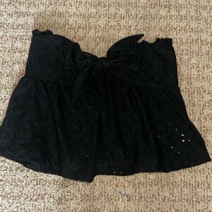 Source Unknown Black Eyelet Blouse